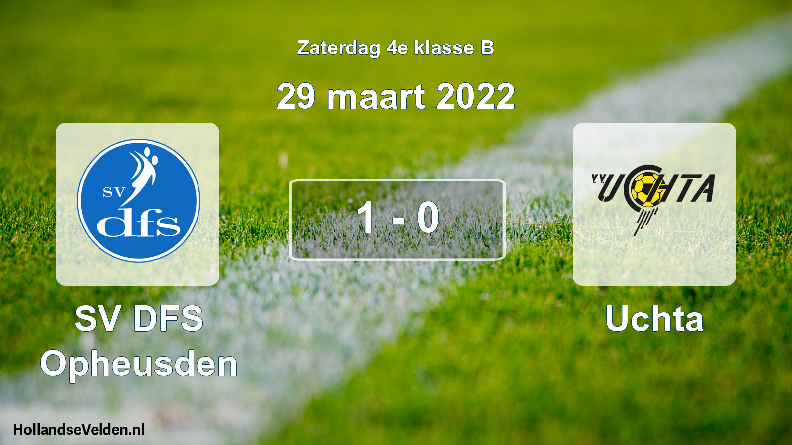 Total number of matches played: SV DFS Opheusden - Uchta 1 - 0 (29 March 2022)