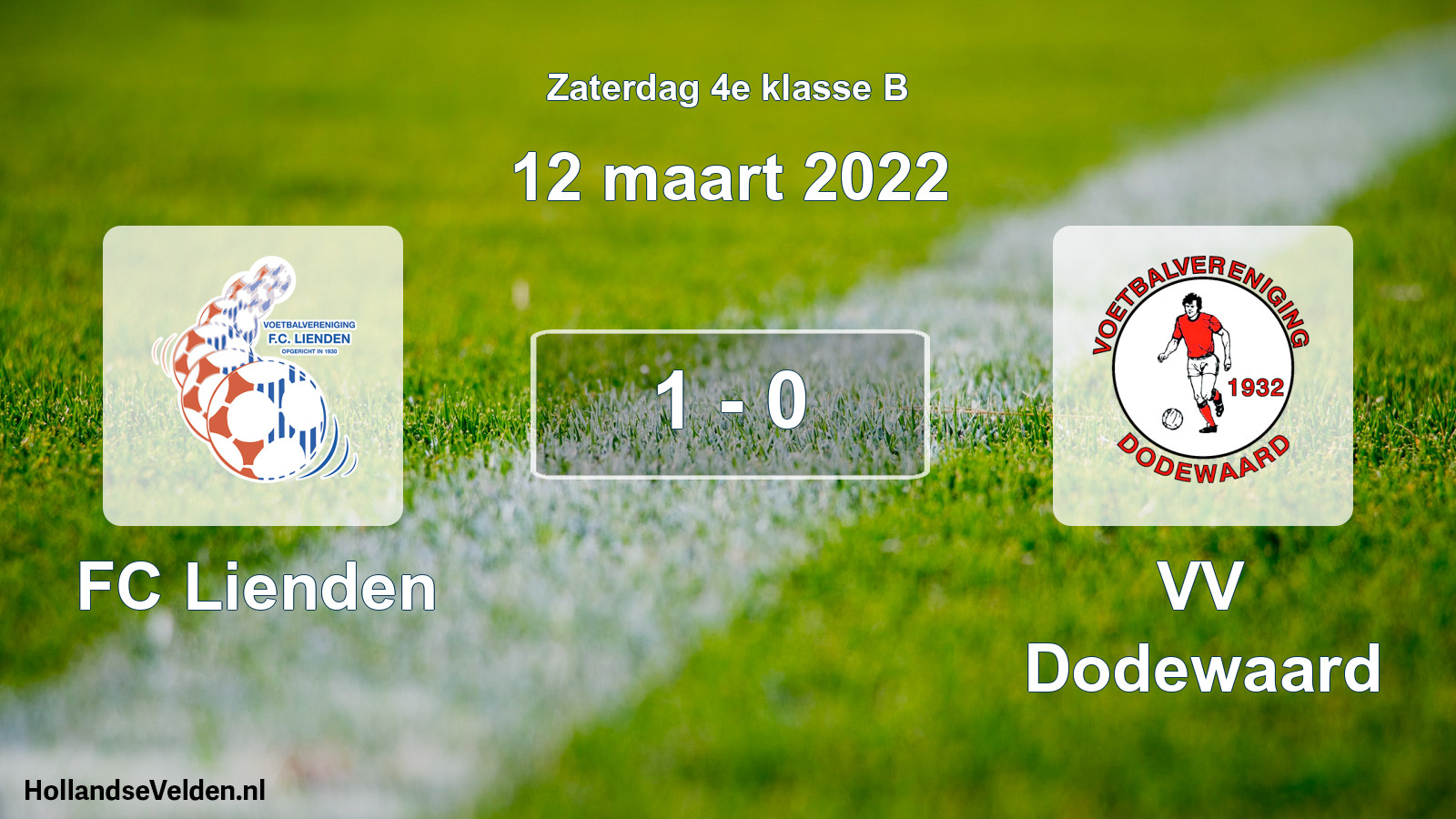 Total number of matches played: FC Lienden - VV Dodewaard 1 - 0 (12 March 2022)