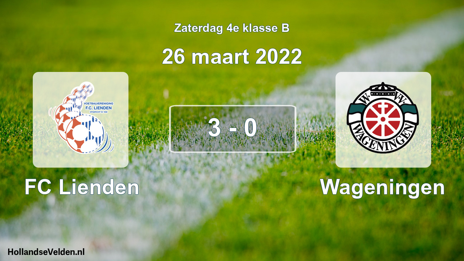 Total number of matches played: FC Lienden - Wageningen 3 - 0 (26 March 2022)