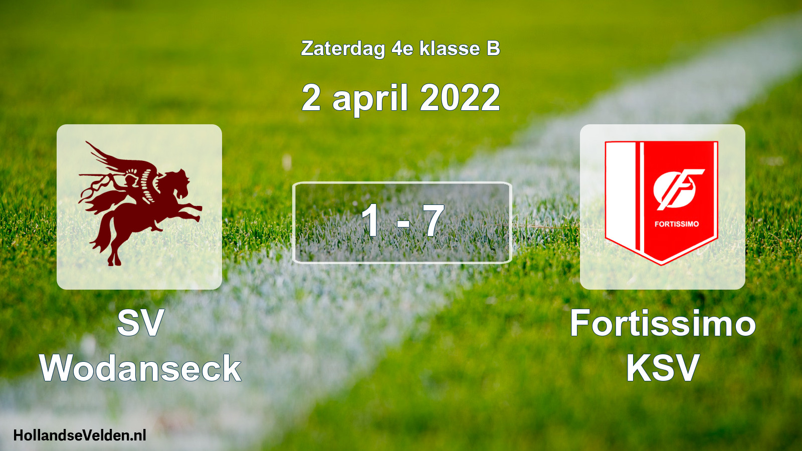 Total number of matches played: SV Wodanseck - Fortissimo KSV 1 - 7 (2 April 2022)