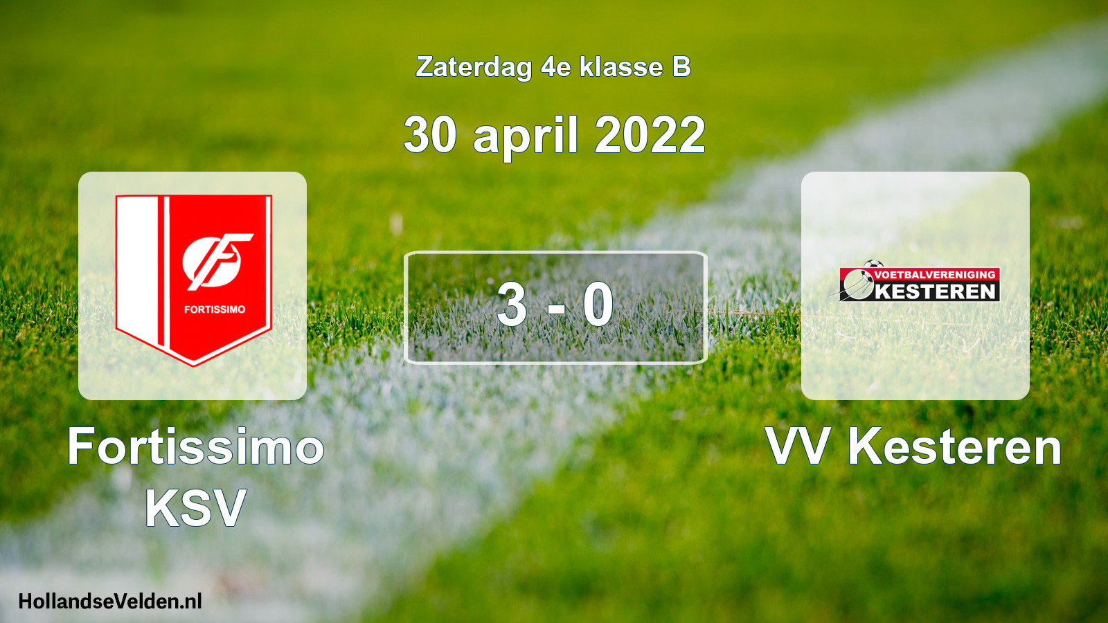 Total number of matches played: Fortissimo KSV - VV Kesteren 3 - 0 (30 April 2022)