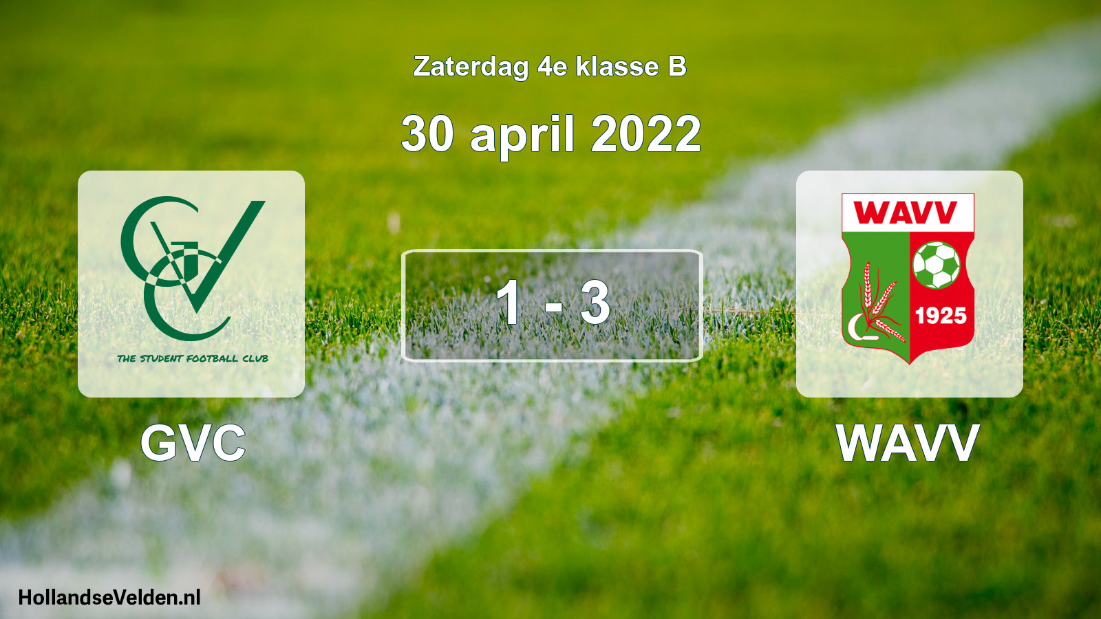 Total number of matches played: GVC - WAVV 1 - 3 (30 April 2022)