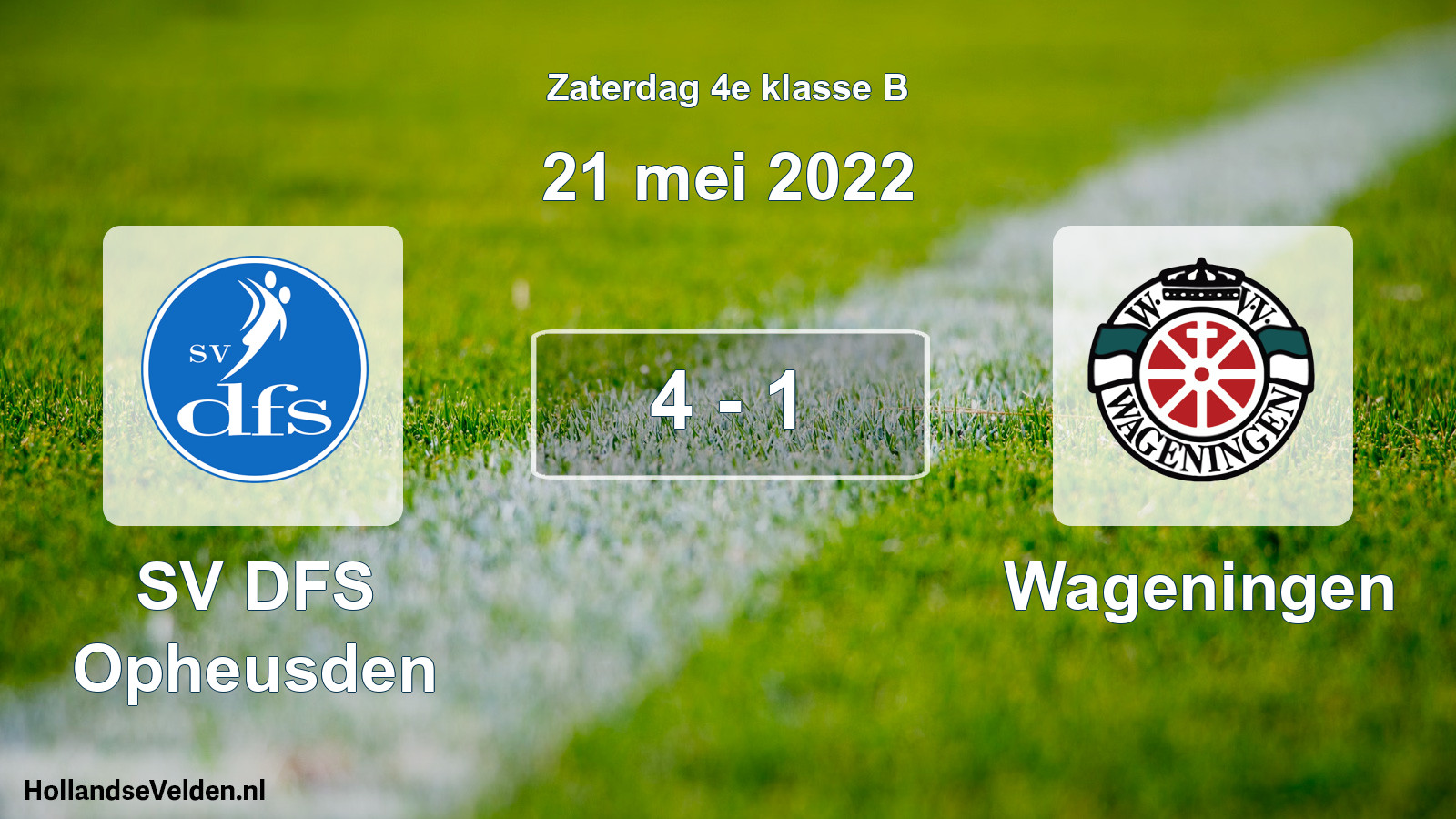 Total number of matches played: SV DFS Opheusden - Wageningen 4 - 1 (21 May 2022)