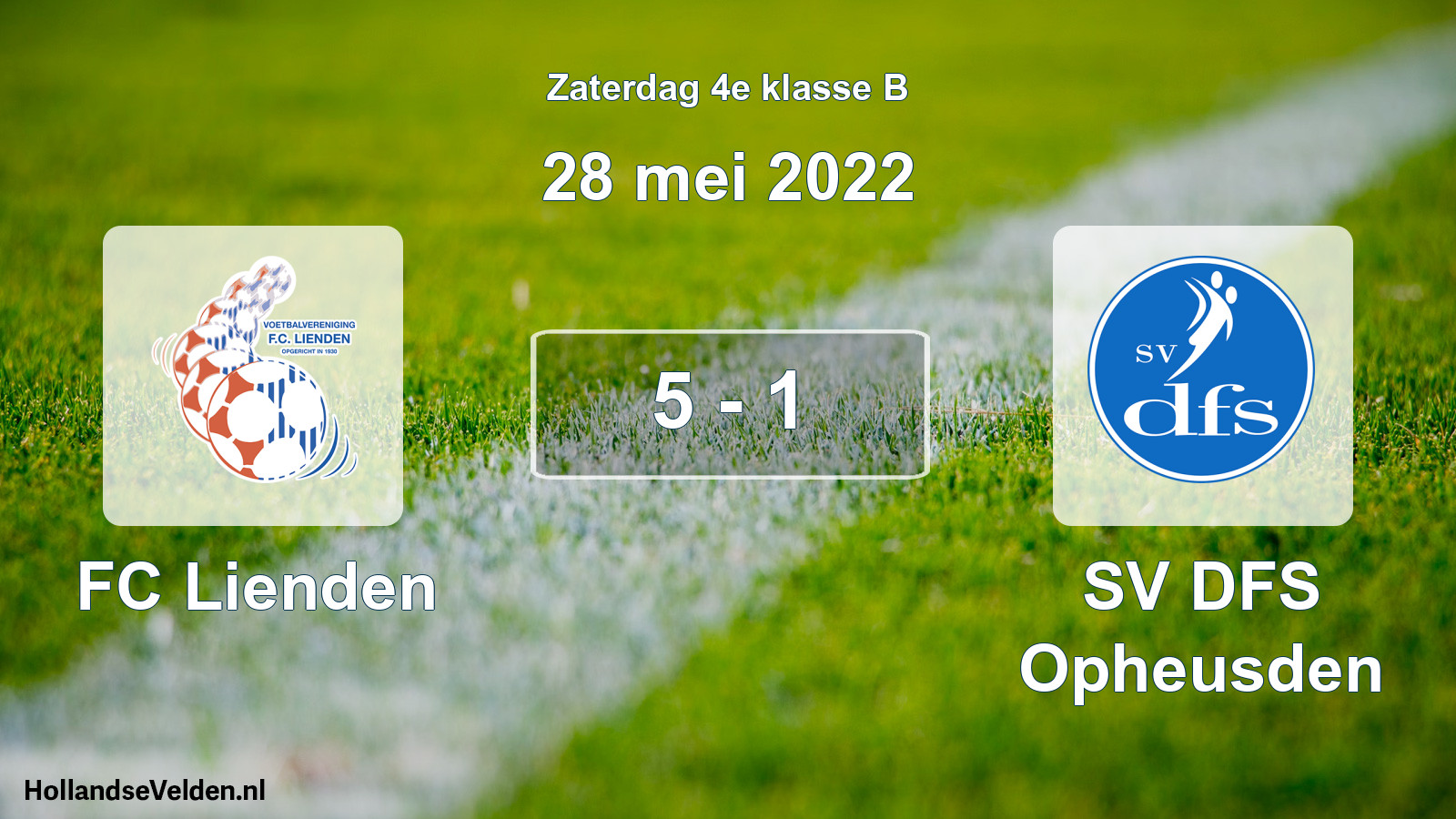 Total number of matches played: FC Lienden - SV DFS Opheusden 5 - 1 (28 May 2022)