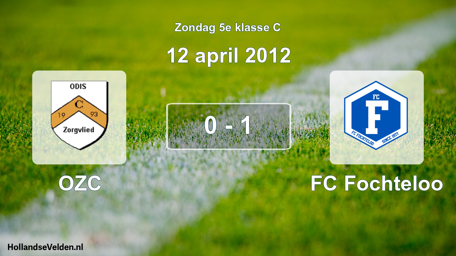 Total number of matches played: OZC - FC Fochteloo 0 - 1 (12 April 2012)