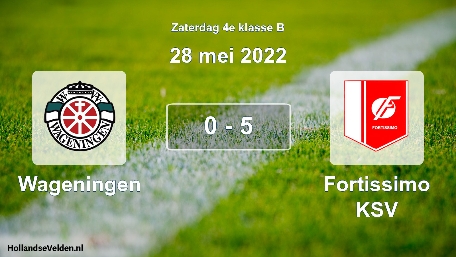 Total number of matches played: Wageningen - Fortissimo KSV 0 - 5 (28 May 2022)