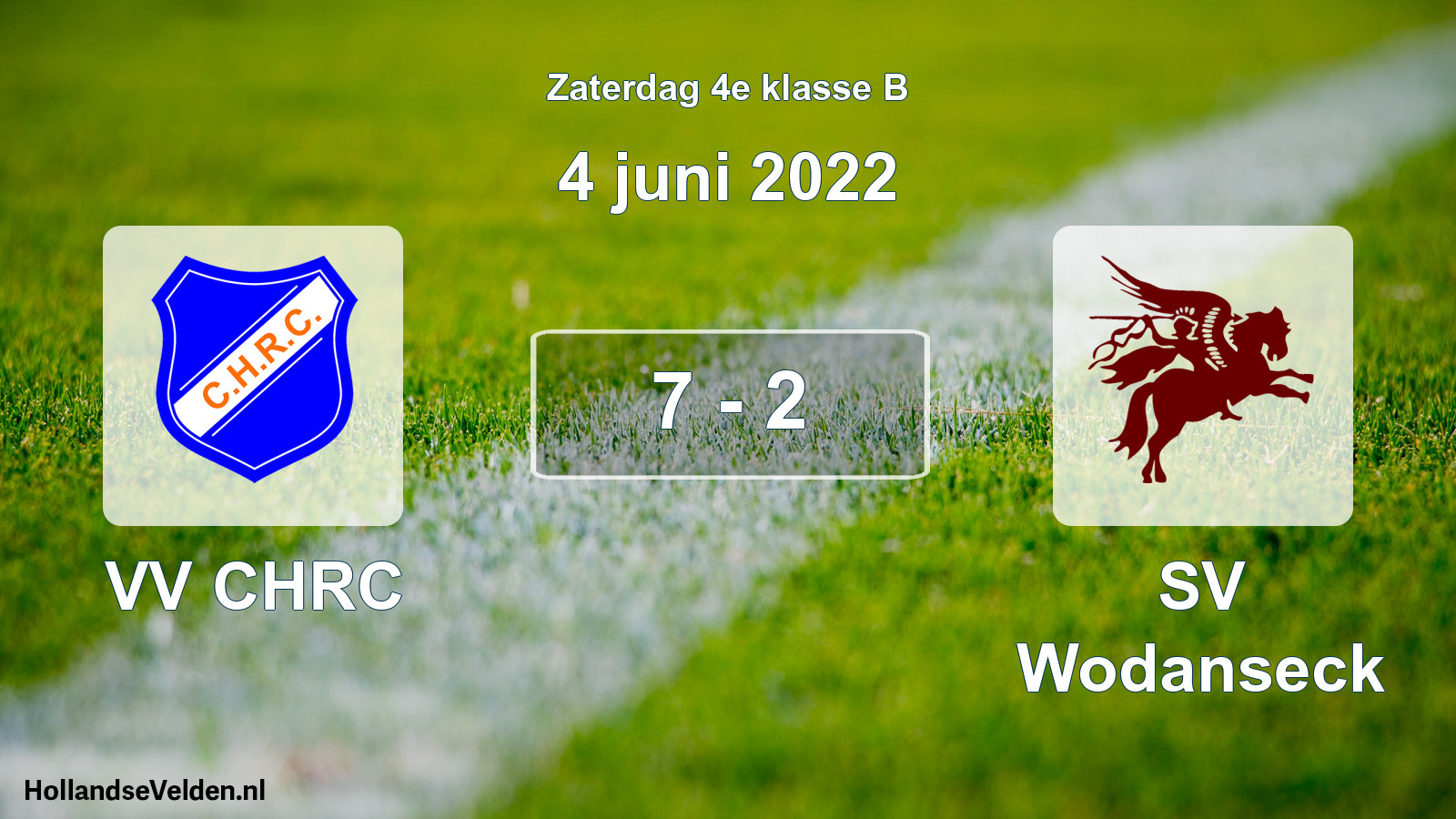 Total number of matches played: VV CHRC - SV Wodanseck 7 - 2 (4 June 2022)