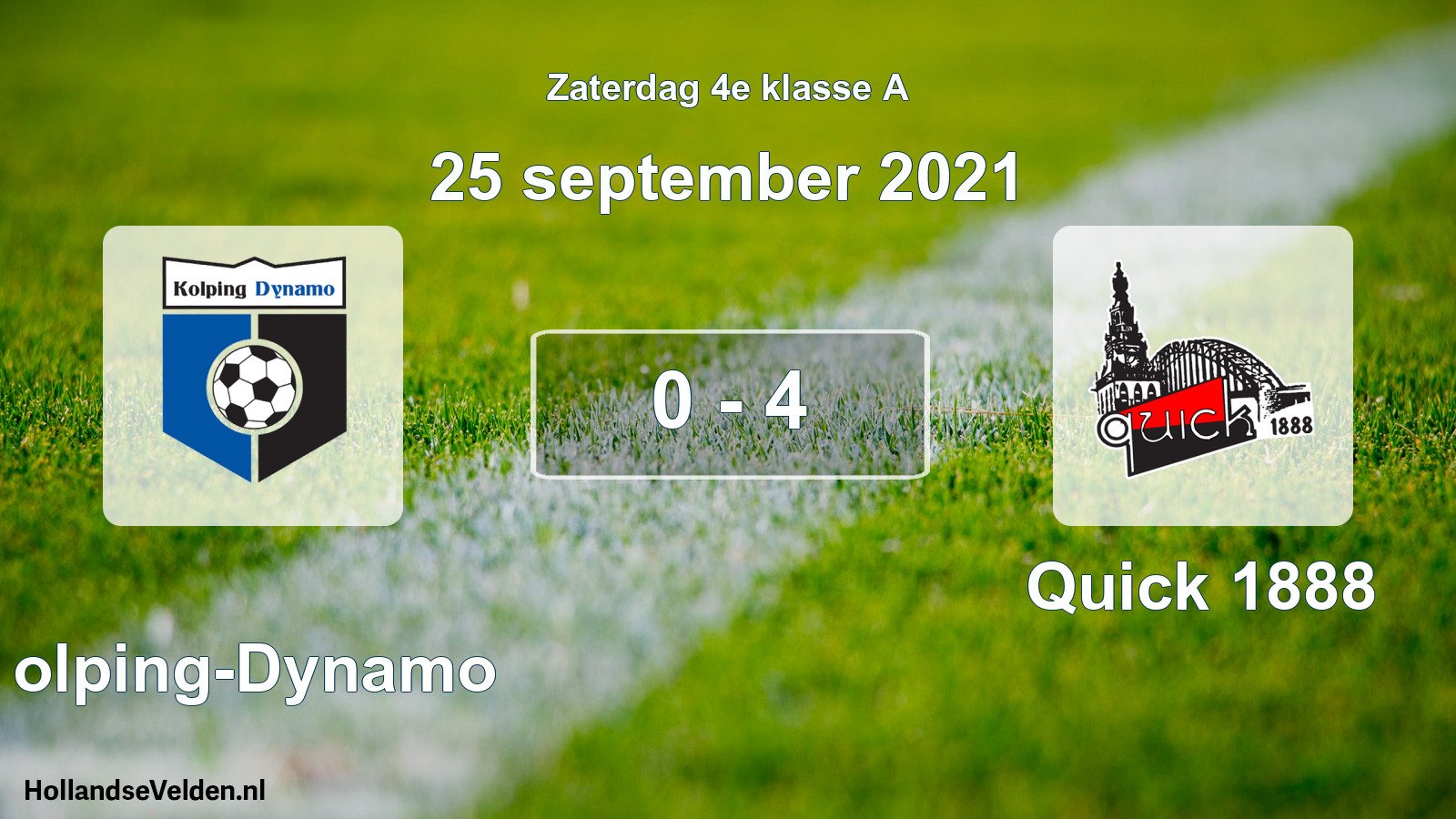 Total number of matches played: Kolping-Dynamo - Quick 1888 0 - 4 (25 September 2021)