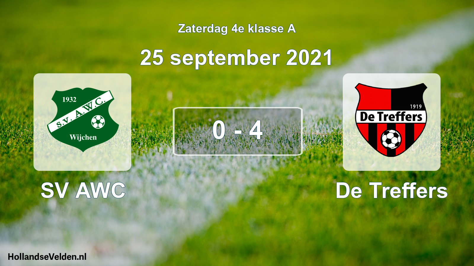 Total number of matches played: SV AWC - De Treffers 0 - 4 (25 September 2021)