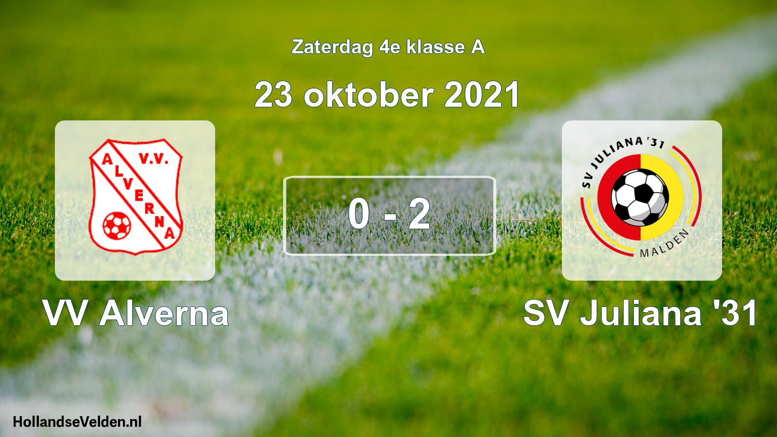 Total number of matches played: VV Alverna - SV Juliana '31 0 - 2 (23 October 2021)
