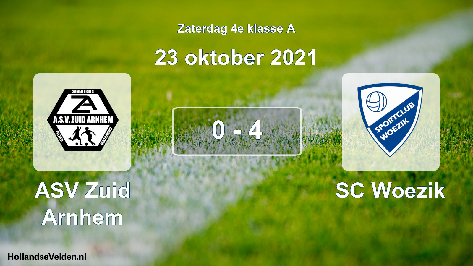 Total number of matches played: ASV Zuid Arnhem - SC Woezik 0 - 4 (23 October 2021)