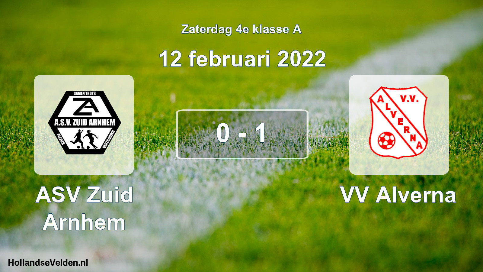 Total number of matches played: ASV Zuid Arnhem - VV Alverna 0 - 1 (12 February 2022)