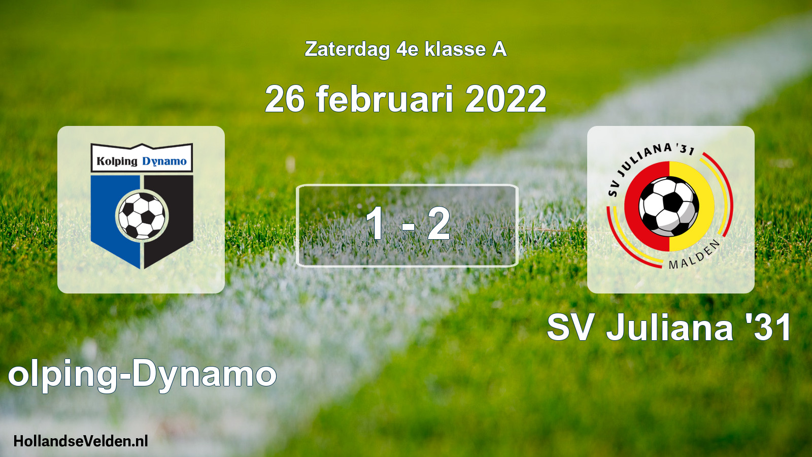 Total number of matches played: Kolping-Dynamo - SV Juliana '31 1 - 2 (26 February 2022)
