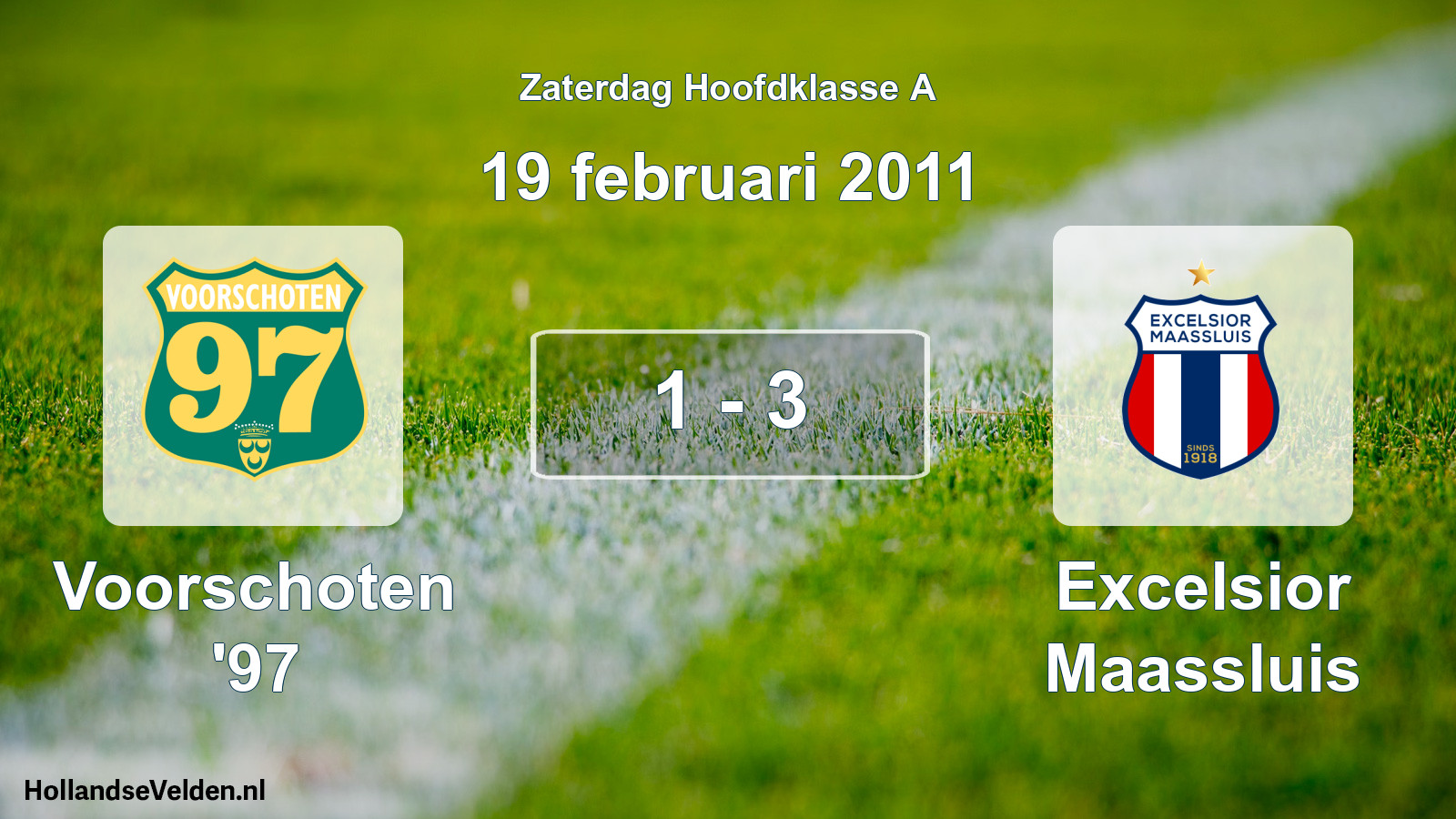 Total number of matches played: Voorschoten '97 - Excelsior Maassluis 1 - 3 (19 February 2011)