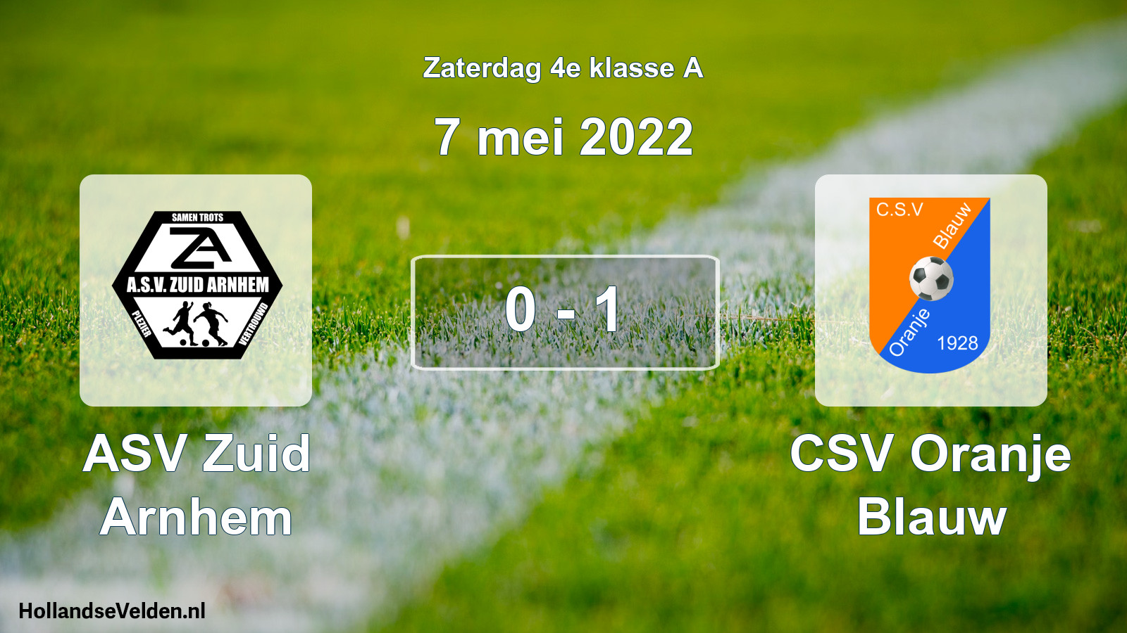 Total number of matches played: ASV Zuid Arnhem - CSV Oranje Blauw 0 - 1 (7 May 2022)