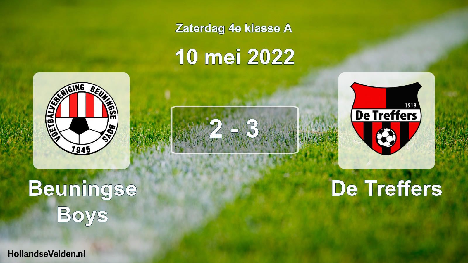 Total number of matches played: Beuningse Boys - De Treffers 2 - 3 (10 May 2022)
