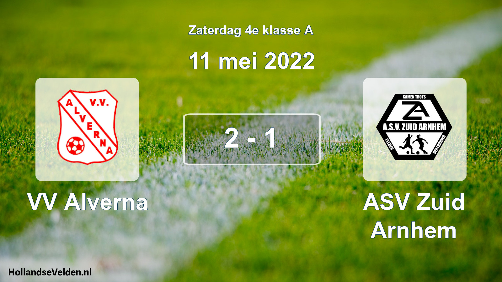 Total number of matches played: VV Alverna - ASV Zuid Arnhem 2 - 1 (11 May 2022)