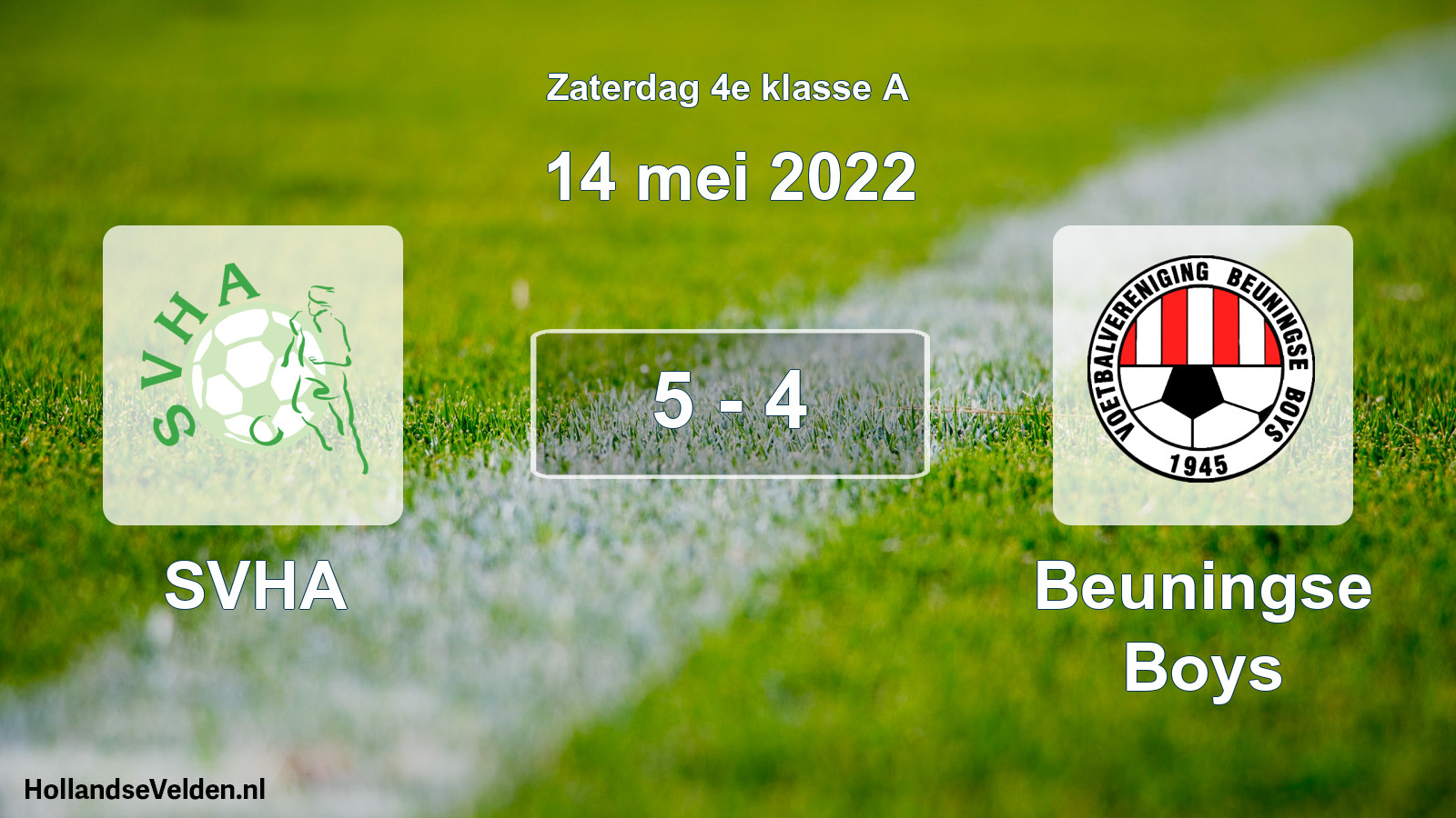 Total number of matches played: SVHA - Beuningse Boys 5 - 4 (14 May 2022)