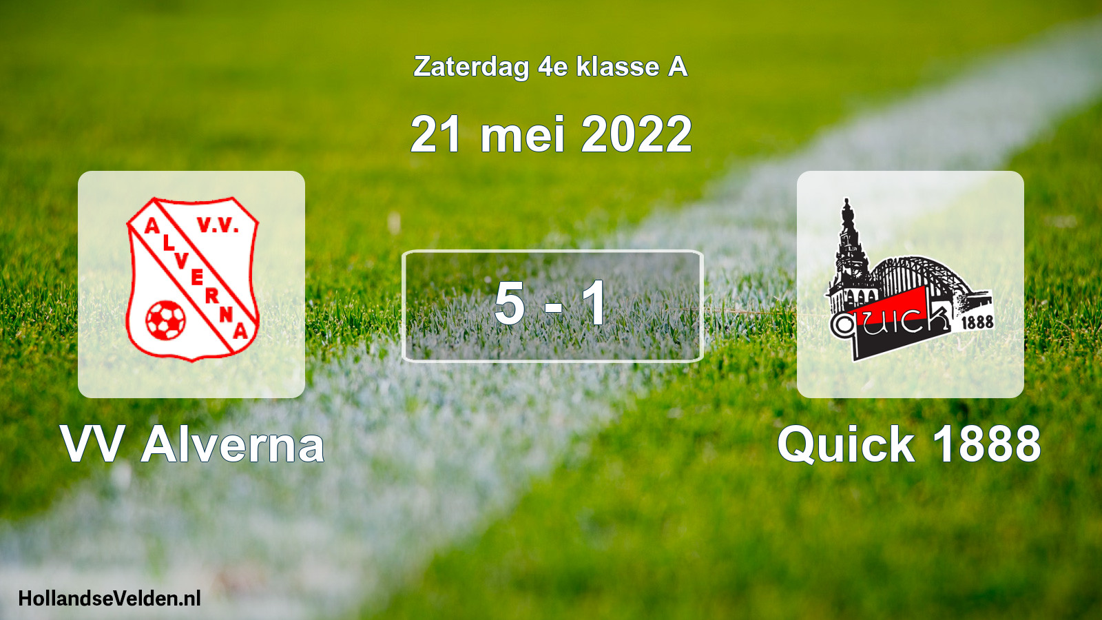 Total number of matches played: VV Alverna - Quick 1888 5 - 1 (21 May 2022)