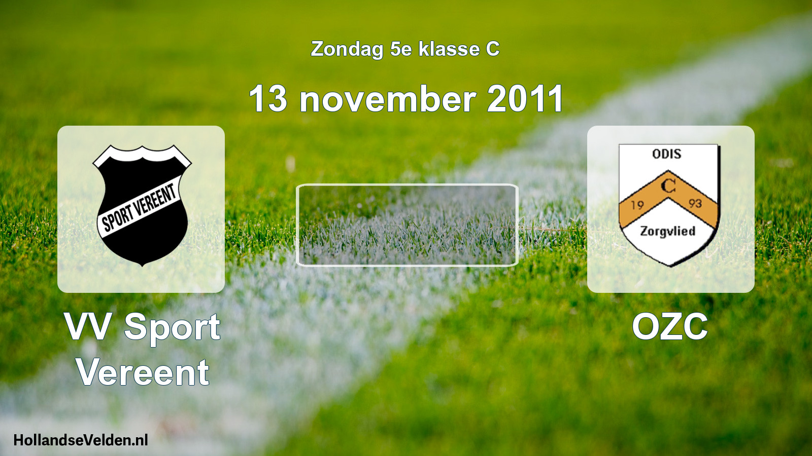 Scheduled Match: VV Sport Vereent - OZC (13 November 2011)
