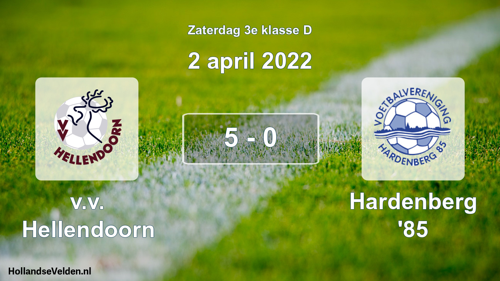 Total number of matches played: v.v. Hellendoorn - Hardenberg '85 5 - 0 (2 April 2022)