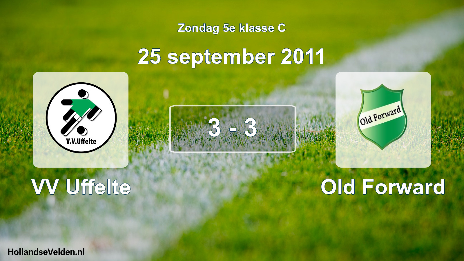 Total number of matches played: VV Uffelte - Old Forward 3 - 3 (25 September 2011)