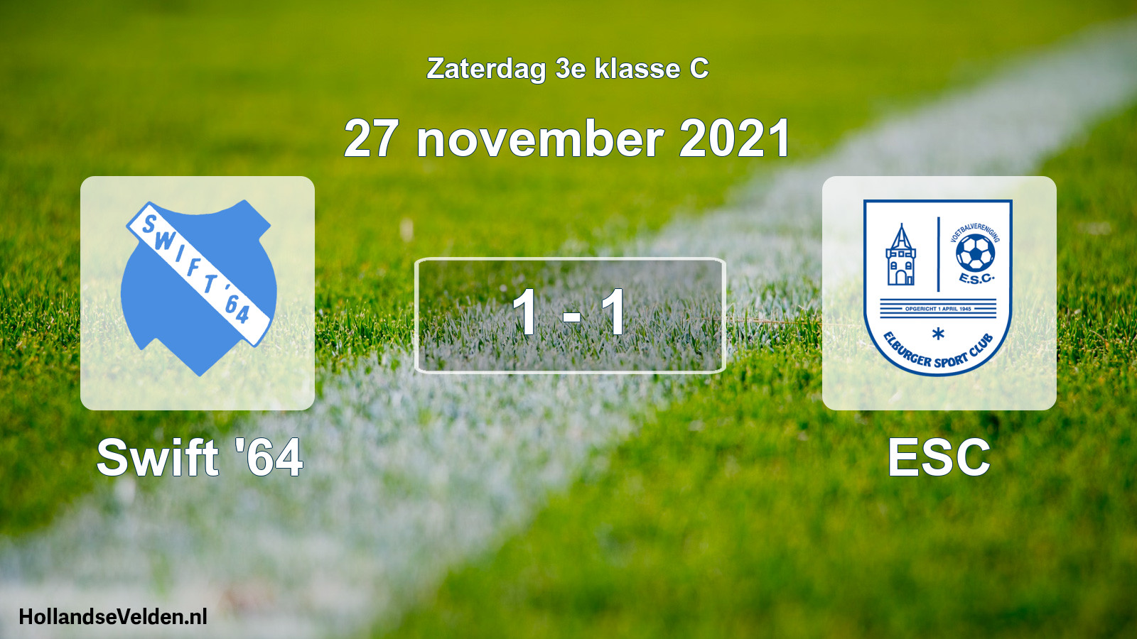 Total number of matches played: Swift '64 - ESC 1 - 1 (27 November 2021)