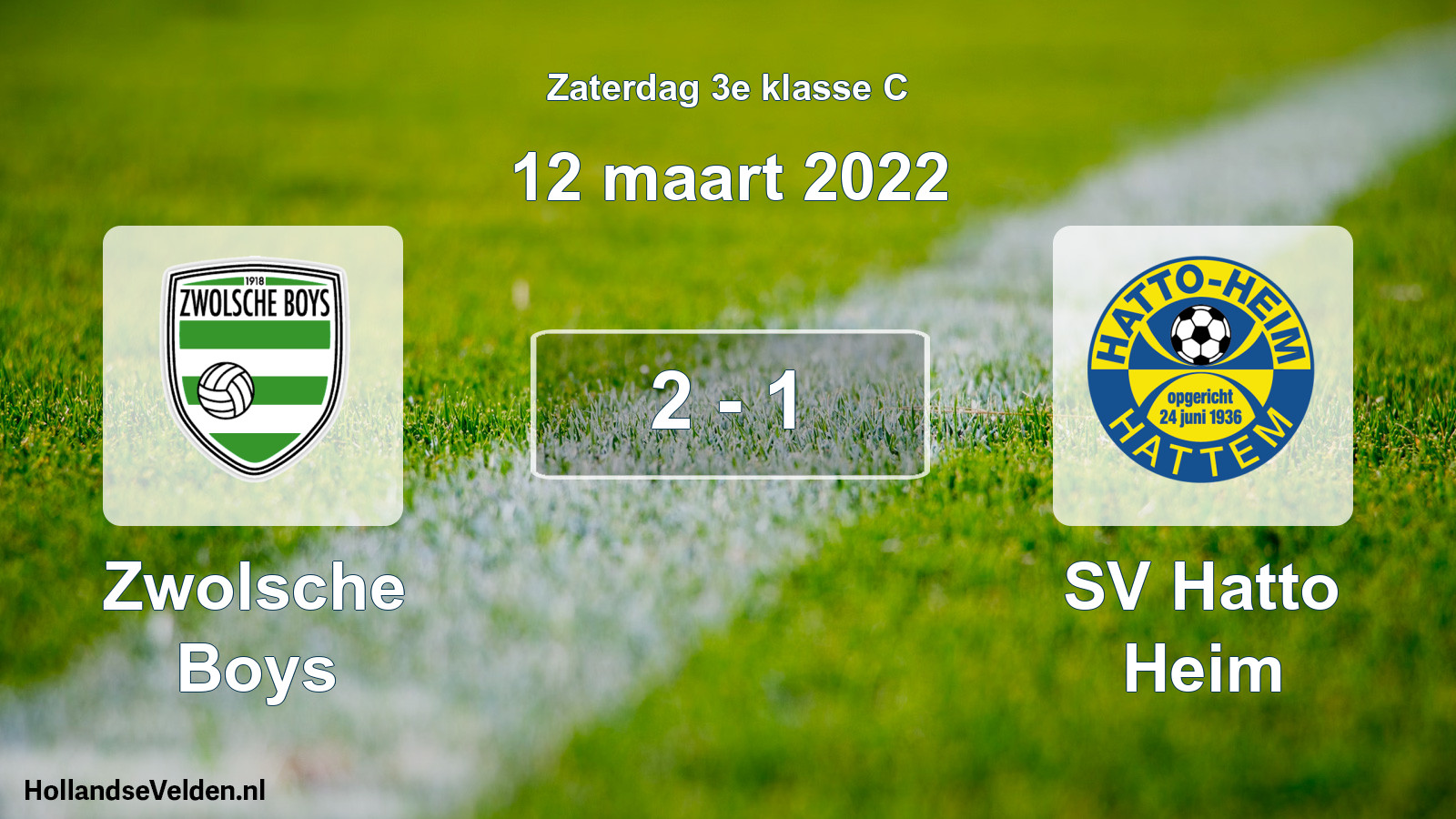 Total number of matches played: Zwolsche Boys - SV Hatto Heim 2 - 1 (12 March 2022)