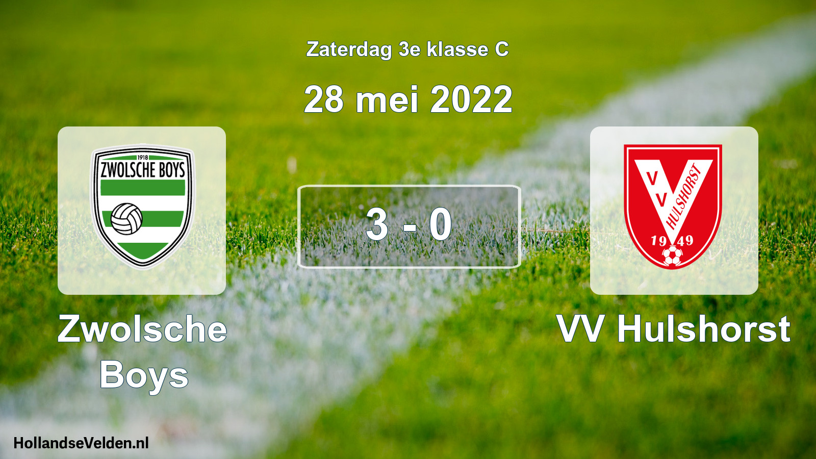 Total number of matches played: Zwolsche Boys - VV Hulshorst 3 - 0 (28 May 2022)