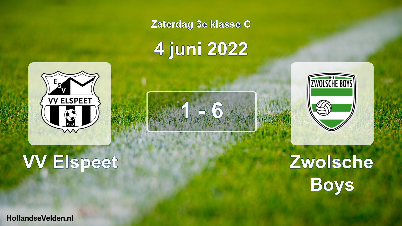 Total number of matches played: VV Elspeet - Zwolsche Boys 1 - 6 (4 June 2022)