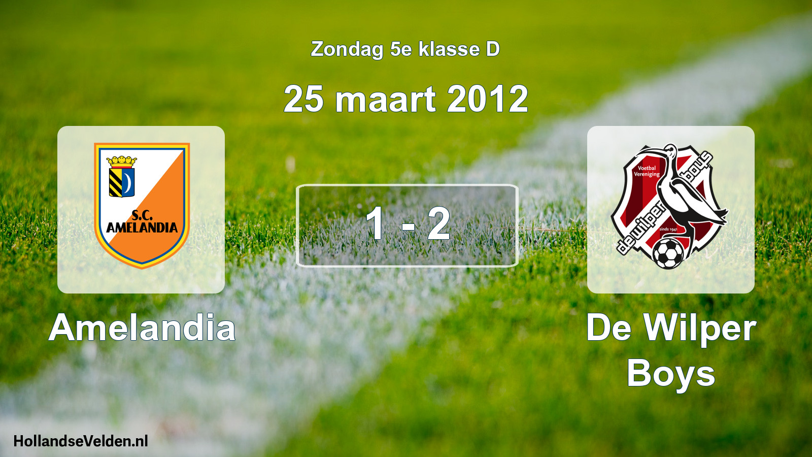 Total number of matches played: Amelandia - De Wilper Boys 1 - 2 (25 March 2012)