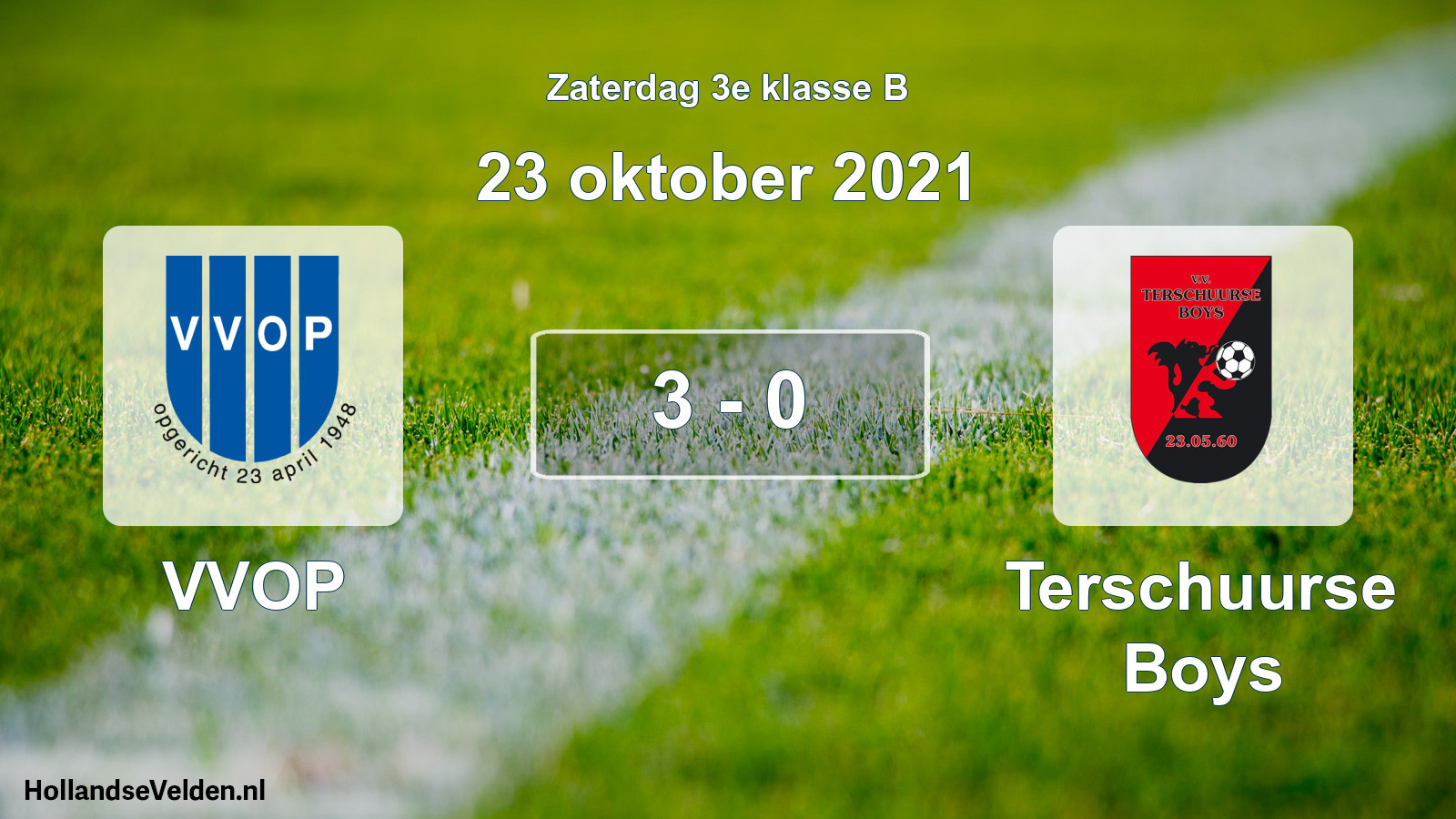 Total number of matches played: VVOP - Terschuurse Boys 3 - 0 (23 October 2021)