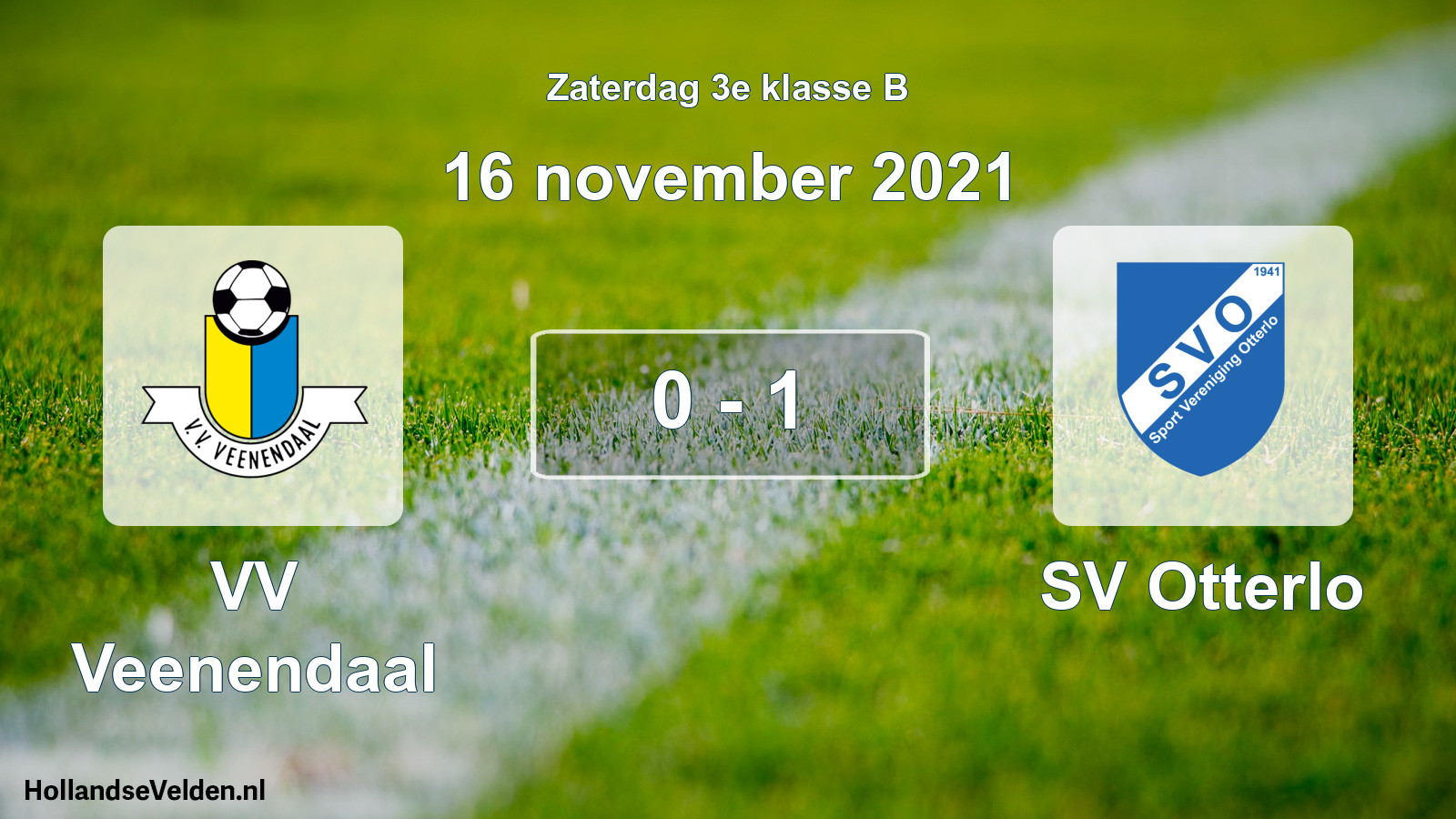 Total number of matches played: VV Veenendaal - SV Otterlo 0 - 1 (16 November 2021)