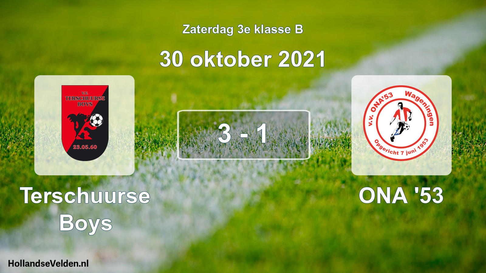 Total number of matches played: Terschuurse Boys - ONA '53 3 - 1 (30 October 2021)