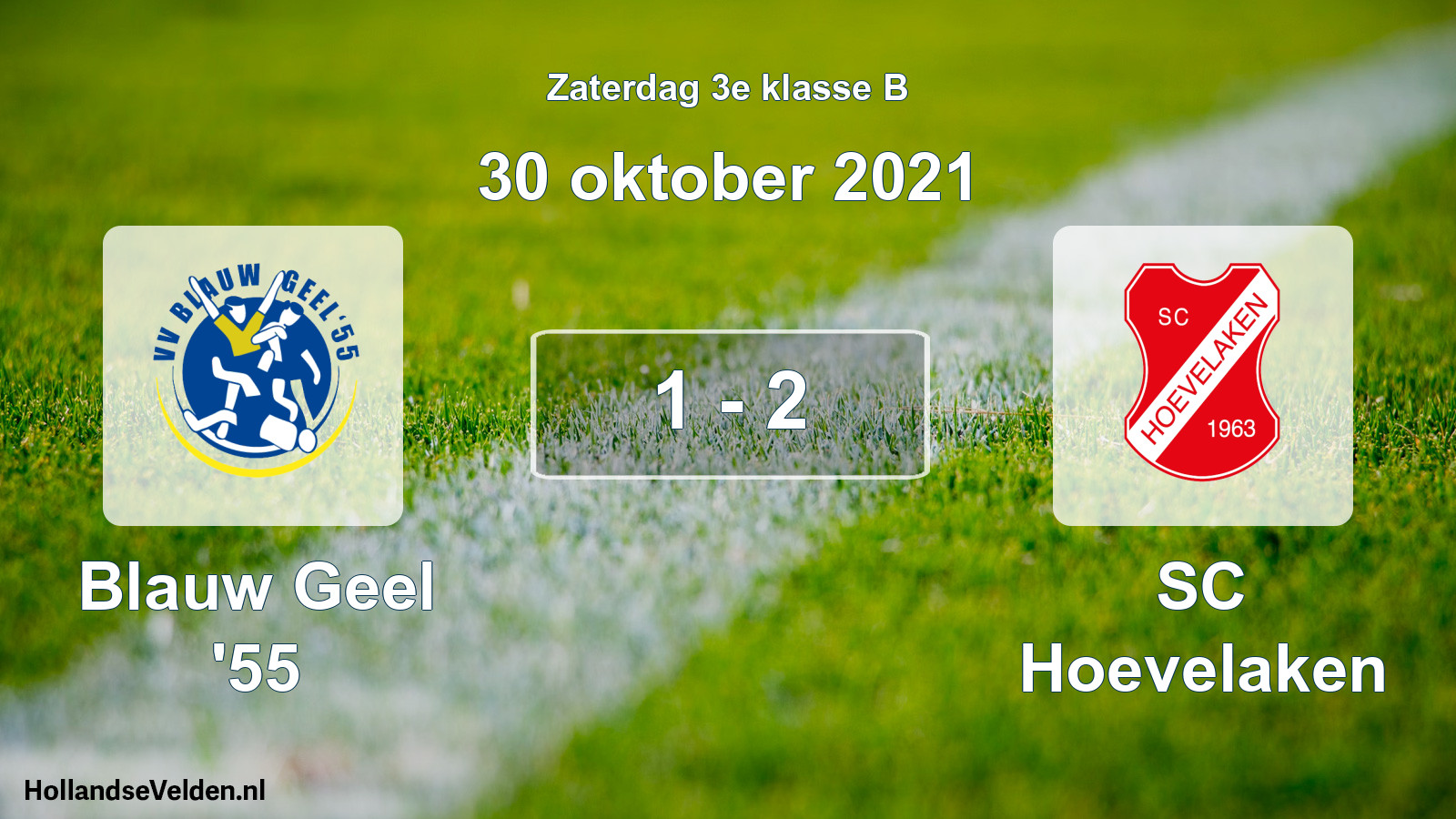 Total number of matches played: Blauw Geel '55 - SC Hoevelaken 1 - 2 (30 October 2021)
