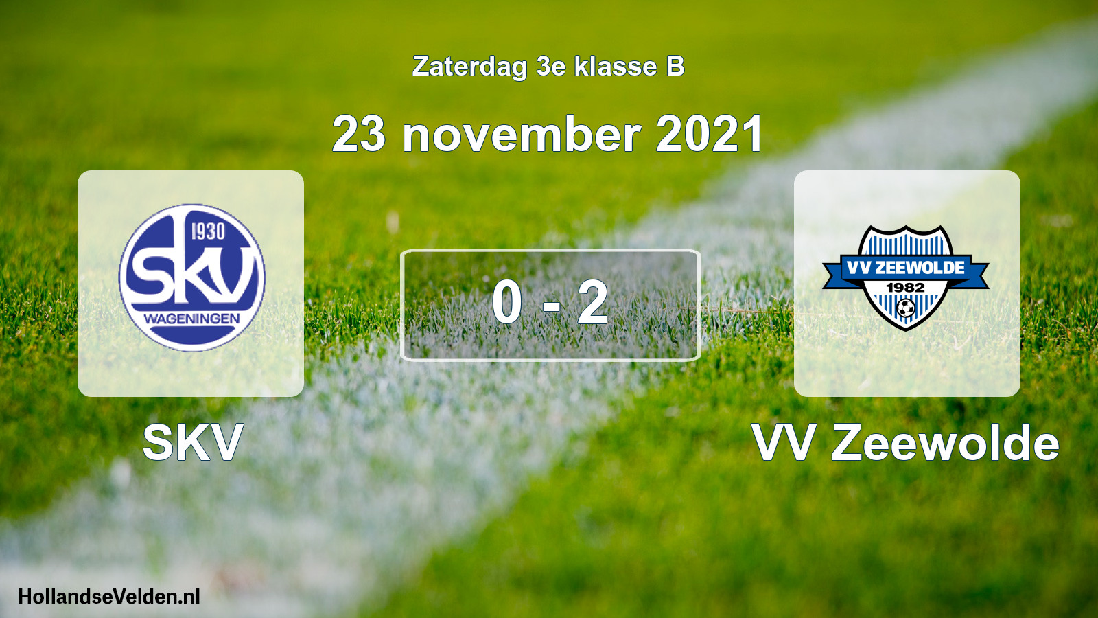 Total number of matches played: SKV - VV Zeewolde 0 - 2 (23 November 2021)