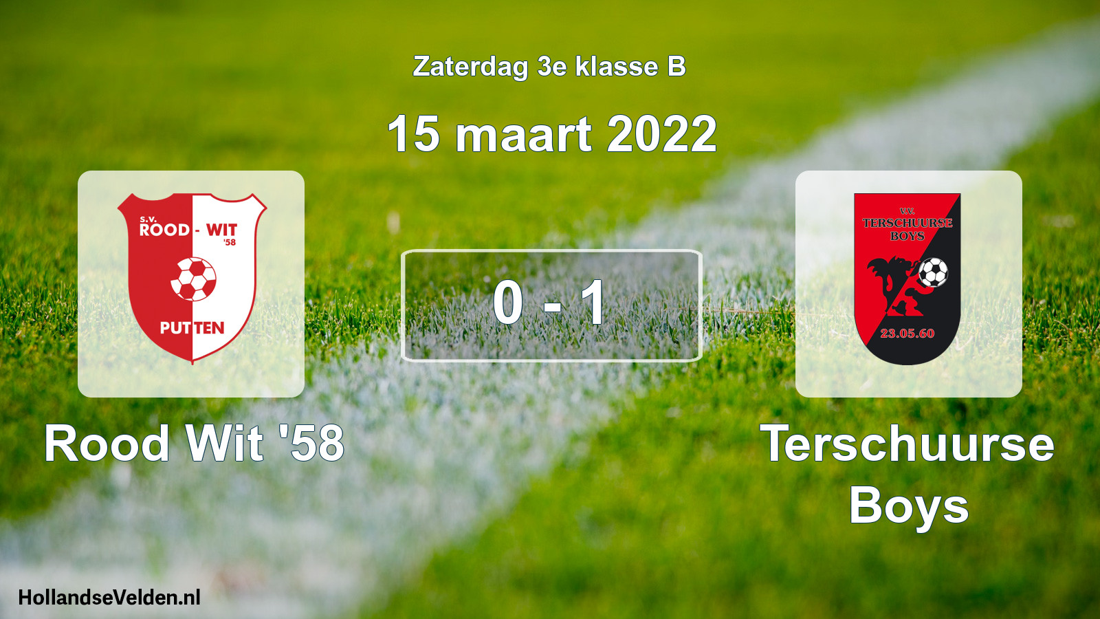Total number of matches played: Rood Wit '58 - Terschuurse Boys 0 - 1 (15 March 2022)
