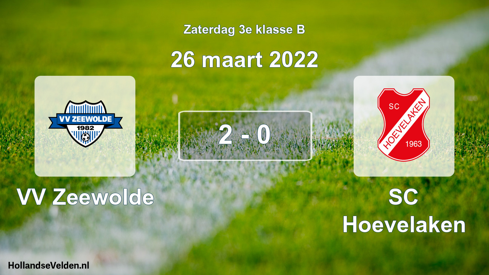 Total number of matches played: VV Zeewolde - SC Hoevelaken 2 - 0 (26 March 2022)