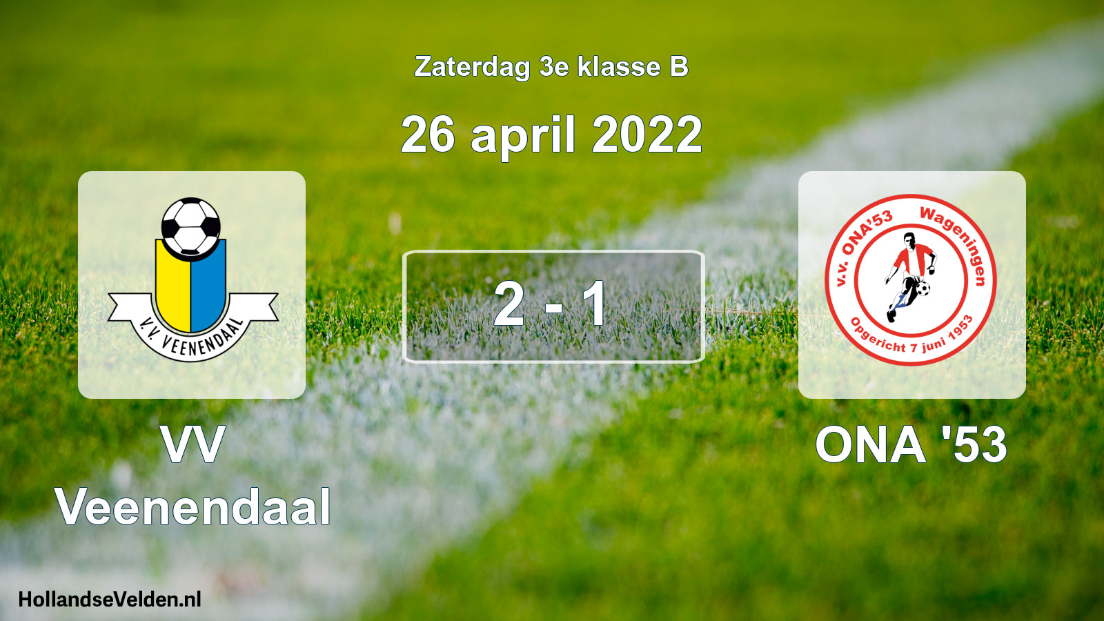 Total number of matches played: VV Veenendaal - ONA '53 2 - 1 (26 April 2022)