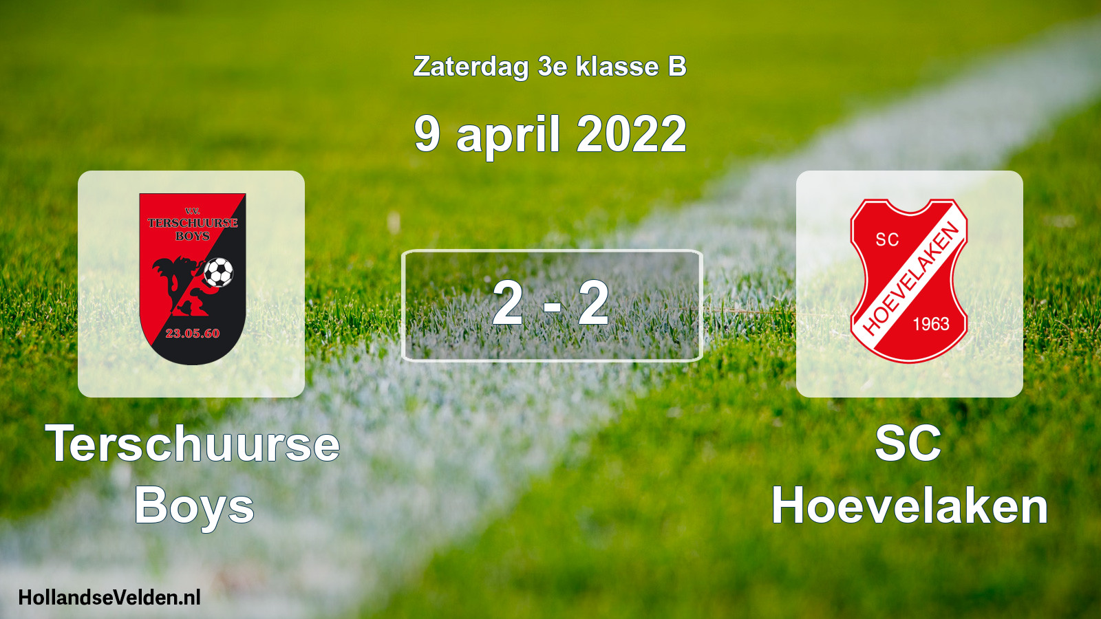 Total number of matches played: Terschuurse Boys - SC Hoevelaken 2 - 2 (9 April 2022)