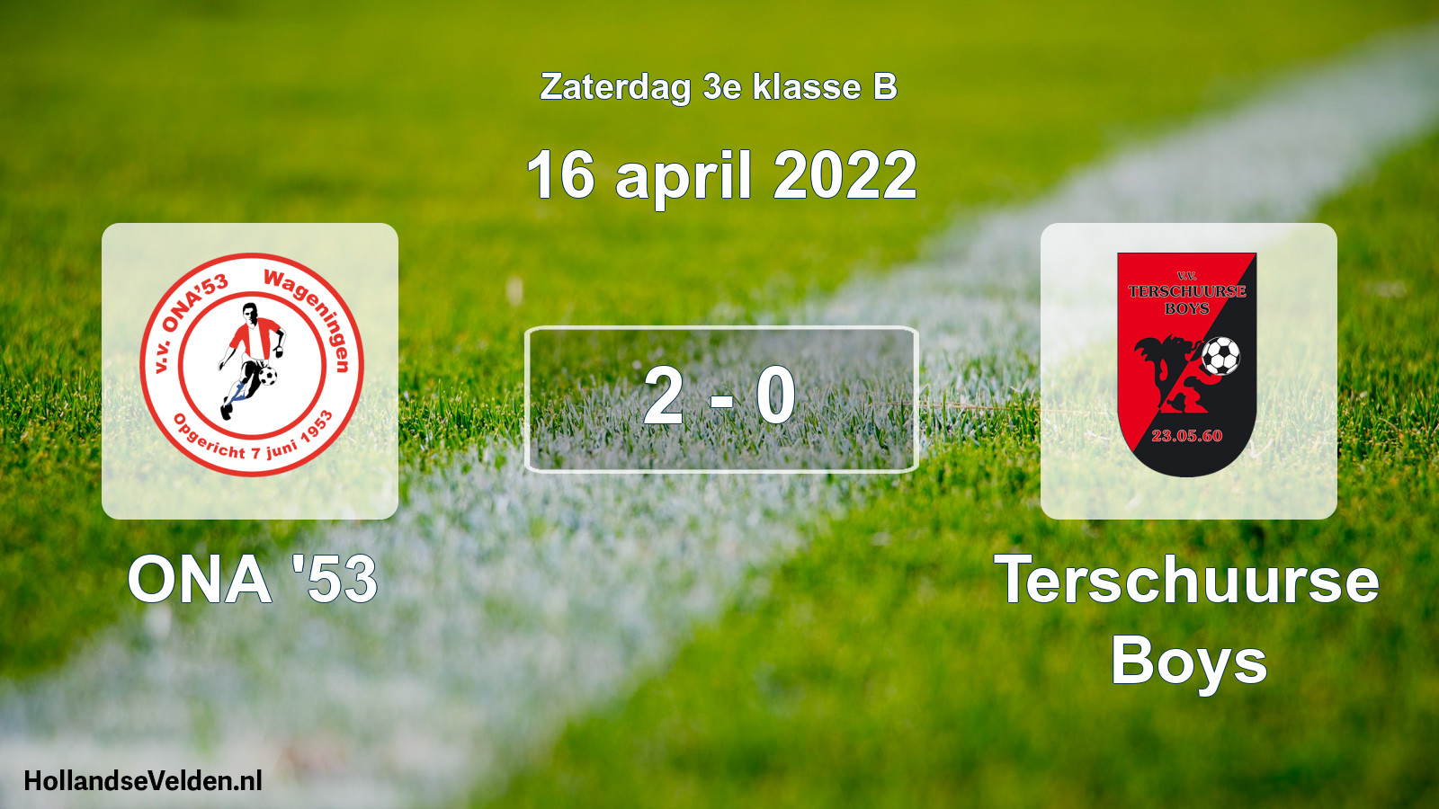 Total number of matches played: ONA '53 - Terschuurse Boys 2 - 0 (16 April 2022)