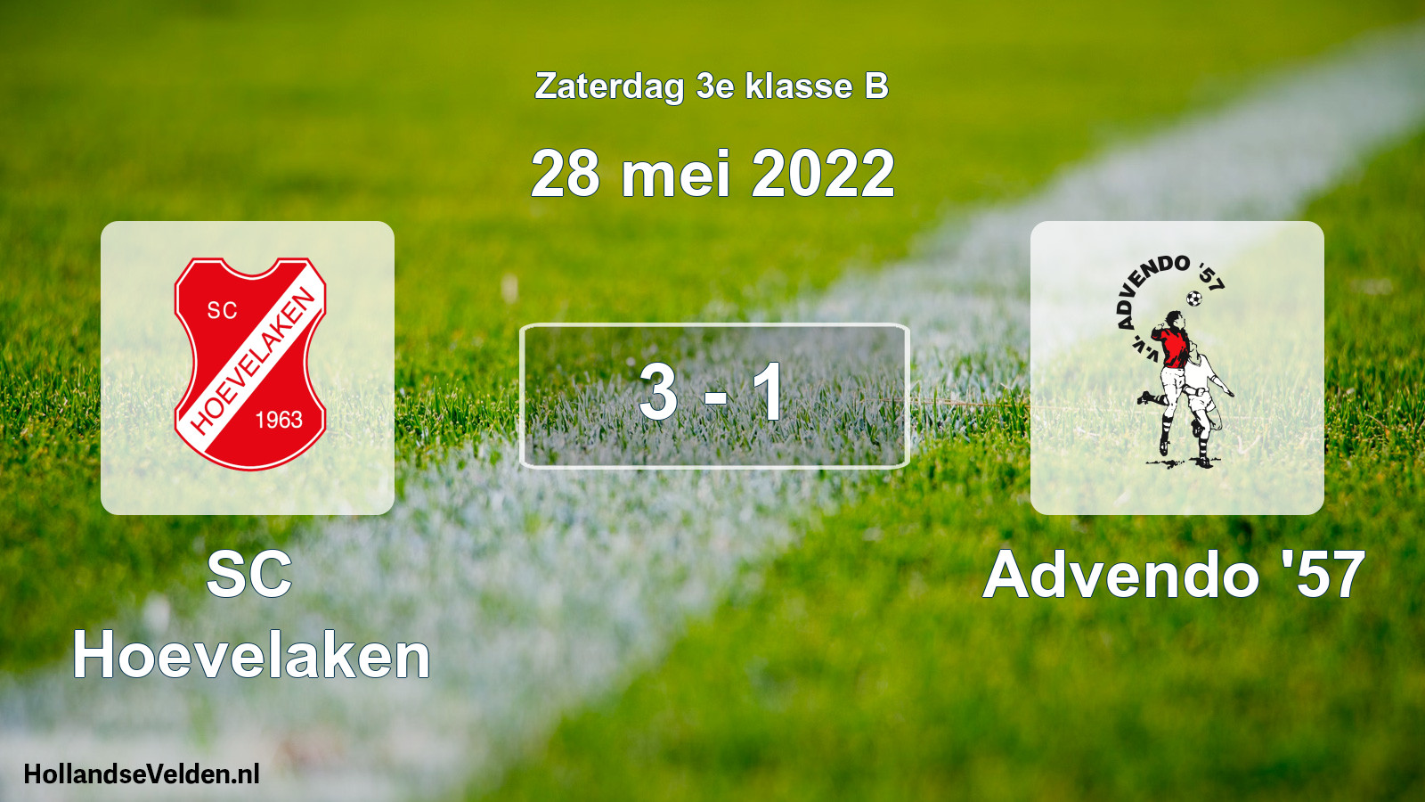 Total number of matches played: SC Hoevelaken - Advendo '57 3 - 1 (28 May 2022)