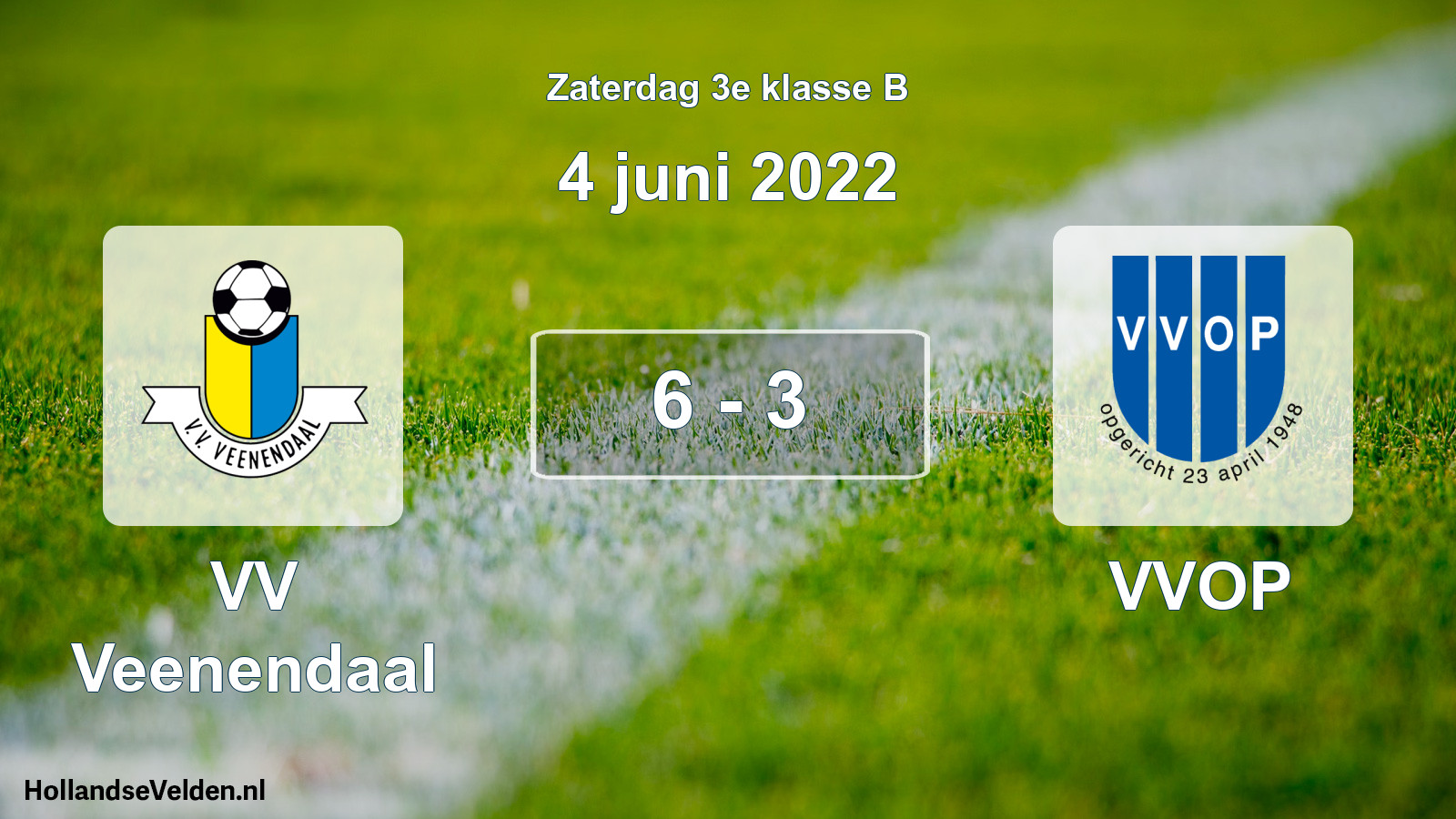 Total number of matches played: VV Veenendaal - VVOP 6 - 3 (4 June 2022)
