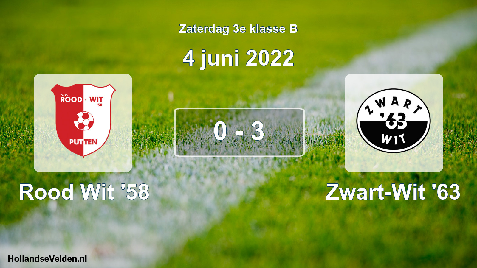 Total number of matches played: Rood Wit '58 - Zwart-Wit '63 0 - 3 (4 June 2022)
