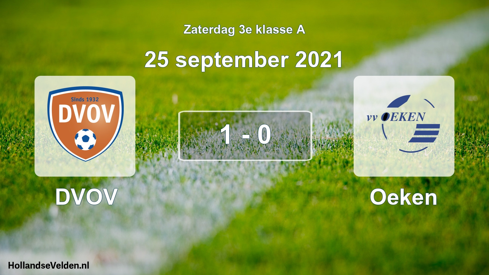 Total number of matches played: DVOV - Oeken 1 - 0 (25 September 2021)