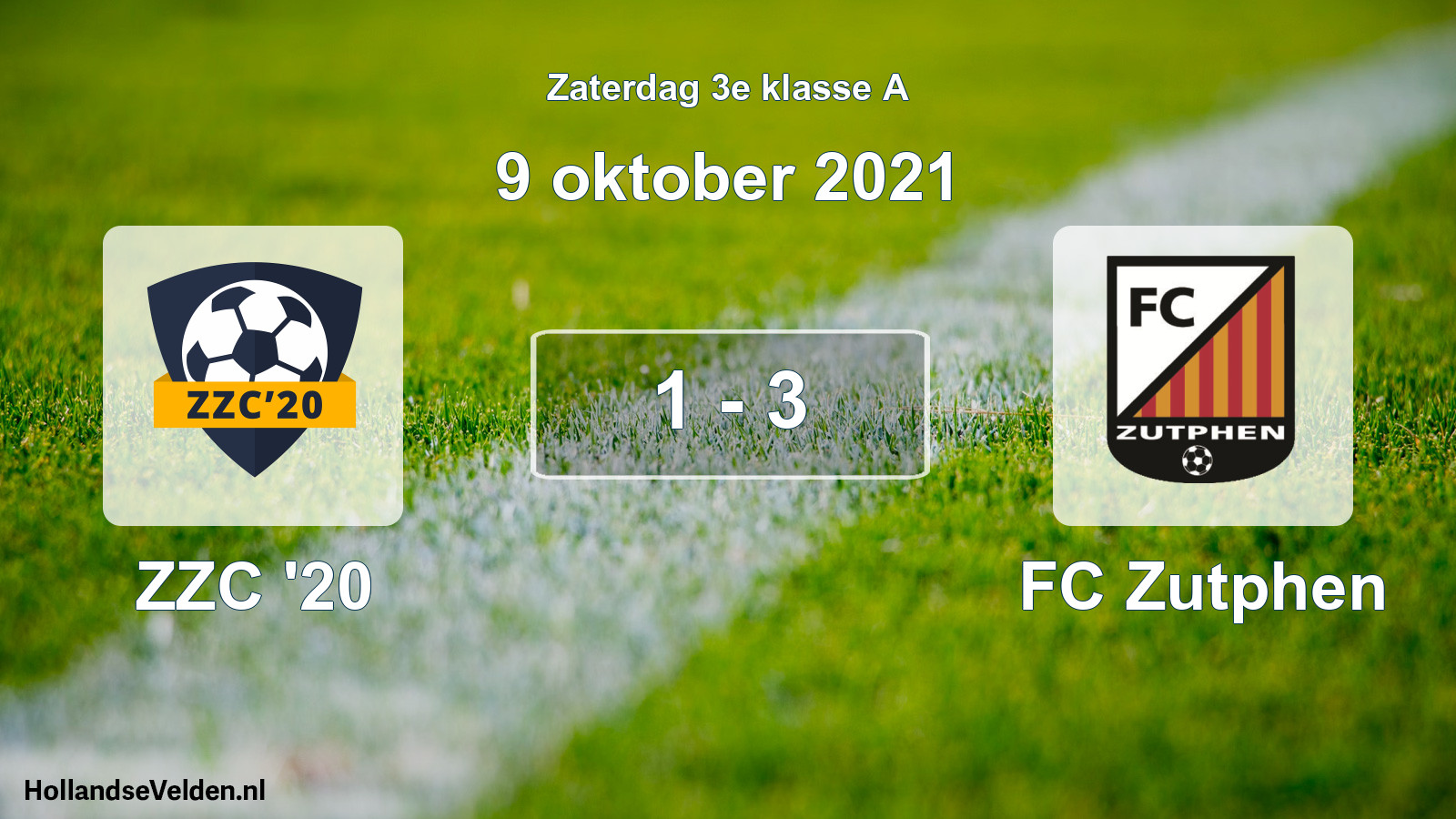 Total number of matches played: ZZC '20 - FC Zutphen 1 - 3 (9 October 2021)