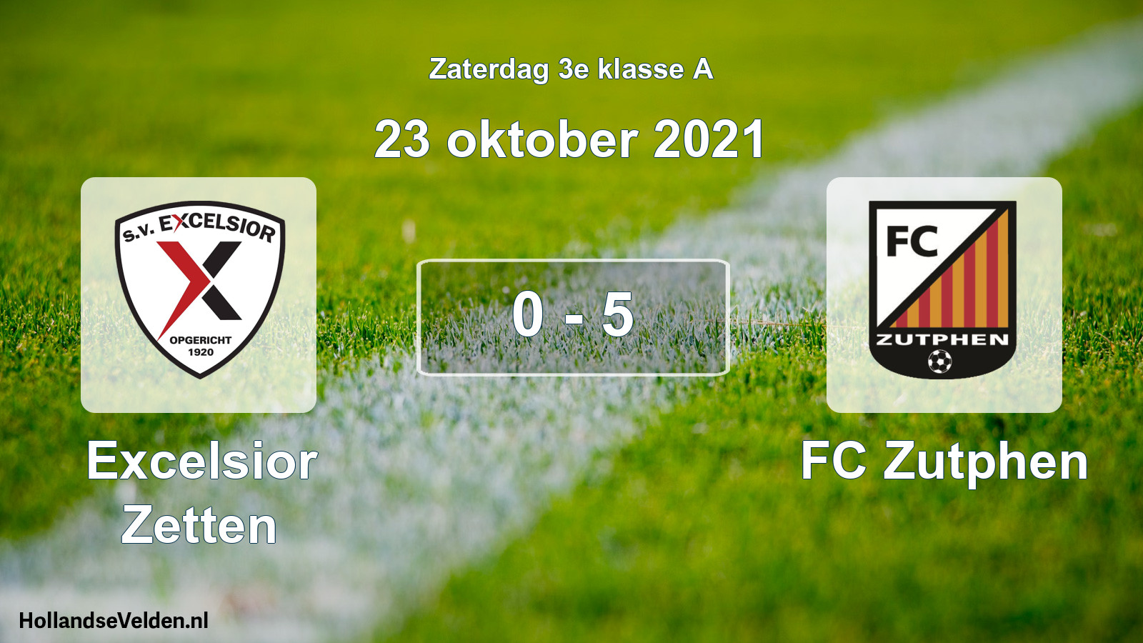 Total number of matches played: Excelsior Zetten - FC Zutphen 0 - 5 (23 October 2021)