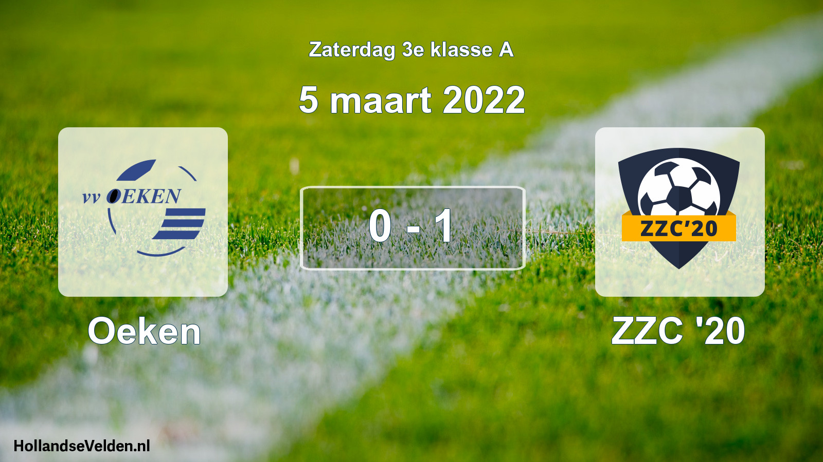 Total number of matches played: Oeken - ZZC '20 0 - 1 (5 March 2022)