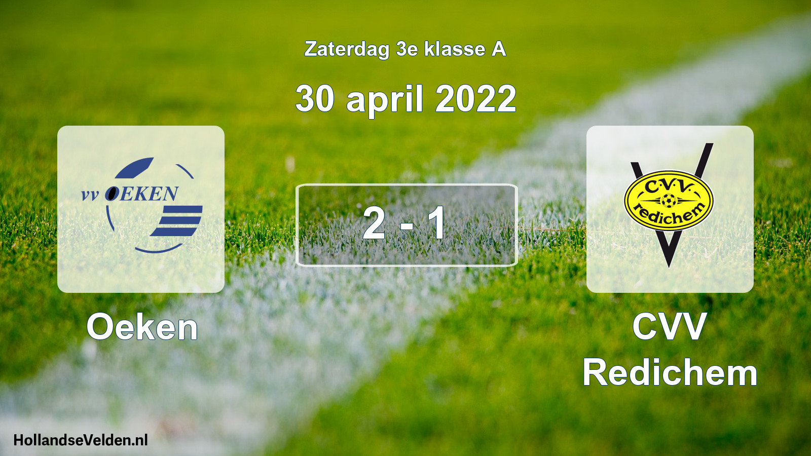 Total number of matches played: Oeken - CVV Redichem 2 - 1 (30 April 2022)