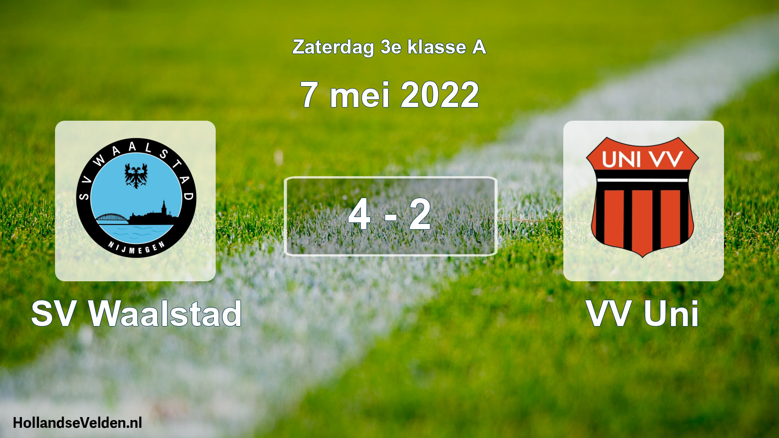 Total number of matches played: SV Waalstad - VV Uni 4 - 2 (7 May 2022)